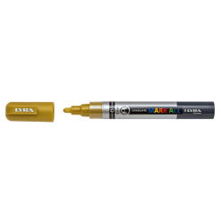 Marker LYRA Graduate Mark All, pe baza de apa, varf 2mm, pentru orice suprafata - auriu