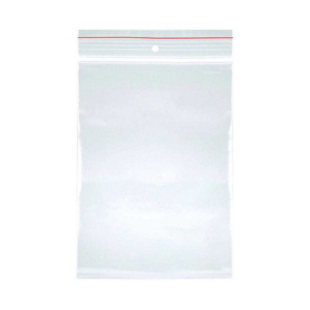 Pungi plastic cu fermoar pt sigilare, 90x200mm, 40microni, 100buc/set, Office Products-transparente