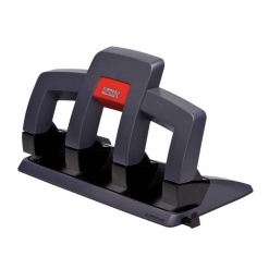 Perforator metalic Rapid Supreme SP34 PressLess, 30 coli, 4 perforatii, cutie, negru