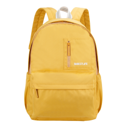 Rucsac scola BESTLIFE Col-Rainbow, compartiment tableta si laptop 15.6 inch, galben