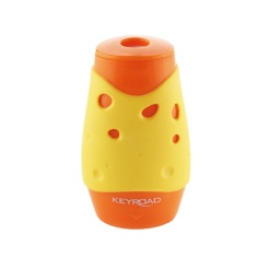 Alternative view of Ascutitoare dubla Keyroad Cheese KR971159, 2 orificii, plastic, cu rezervor, diverse culori