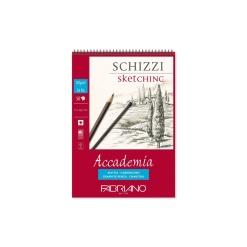 Bloc desen Accademia Schizzi, A4, 120 g, 50 file, cu spirală Fabriano