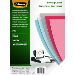 COPERTI PLASTIC A3 200 MICRONI TRANSPARENTE 100/TOP FELLOWES