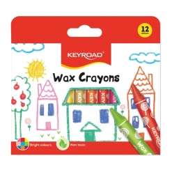 Creioane cerate Keyroad Jumbo KR971305, 12 culori, blister carton