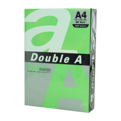 Hartie color pentru copiator A4, 75gsm, 100coli/top, Double A - verde neon