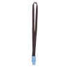 Snur textil, 15mm latime,clip retractabil, KEJEA - cafeniu