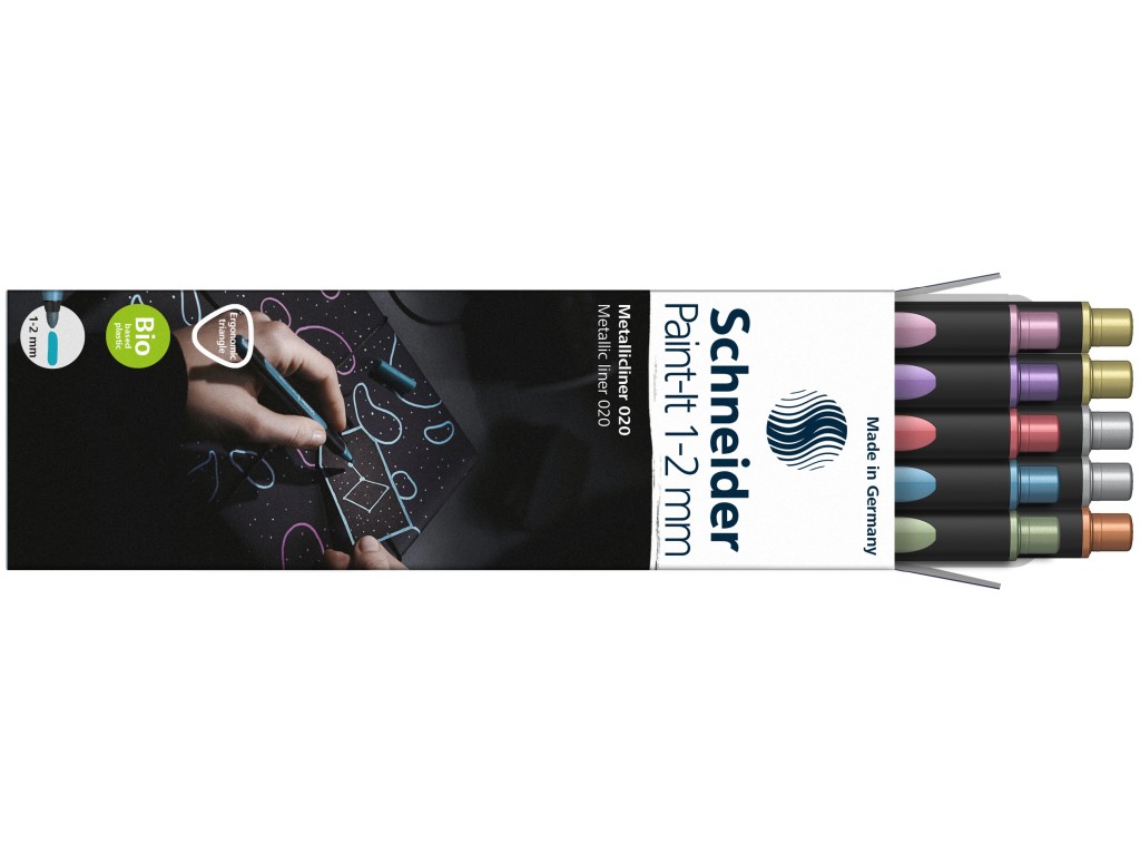 Liner metalic Schneider Paint-It 020 1-2 mm 10 buc/set - imagine 2