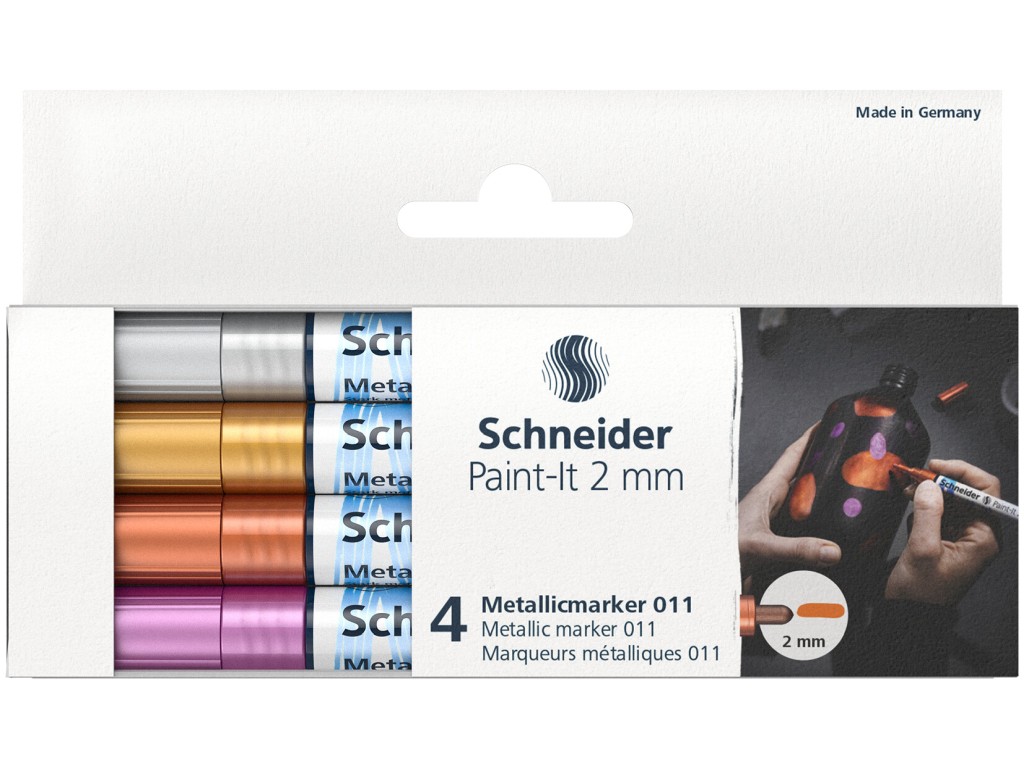 Marker metalic Schneider Paint-It 011 2 mm 4 buc/Set1
