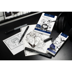 Alternative view of PITT ARTIST PEN MANGA SET 4 NEGRU FABER-CASTELL