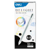 PIX CU GEL CU MECANISM 0.5MM NEGRU DELIGHT DELI - imagine 2
