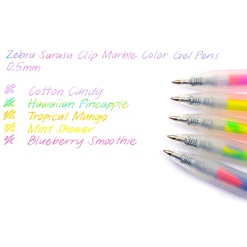 Alternative view of Pix cu gel 0.5 mm Marble Zebra 5 culori/set