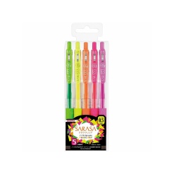Pix cu gel Neon Zebra 5 culori/set