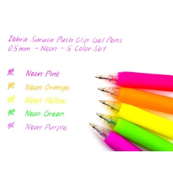 Alternative view of Pix cu gel Neon Zebra 5 culori/set