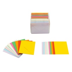 Alternative view of Plic + card Colorarte Fantasia, 5 culori intense si 5 culori pastel, 60x80mm, set 100 buc