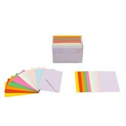 Alternative view of Plic + card Colorarte Fantasia, 5 culori intense si 5 culori pastel, 70x110mm, set 100 buc