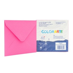 Alternative view of Plic color pentru invitatie Colorarte Fantasia, fuchsia, 90g/mp, 145x145mm, set 25 buc
