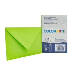 Alternative view of Plic color pentru invitatie Colorarte Fantasia, verde deschis, 90g/mp, 120x180mm, set 25 buc