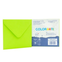 Alternative view of Plic color pentru invitatie Colorarte Fantasia, verde deschis, 90g/mp, 145x145mm, set 25 buc