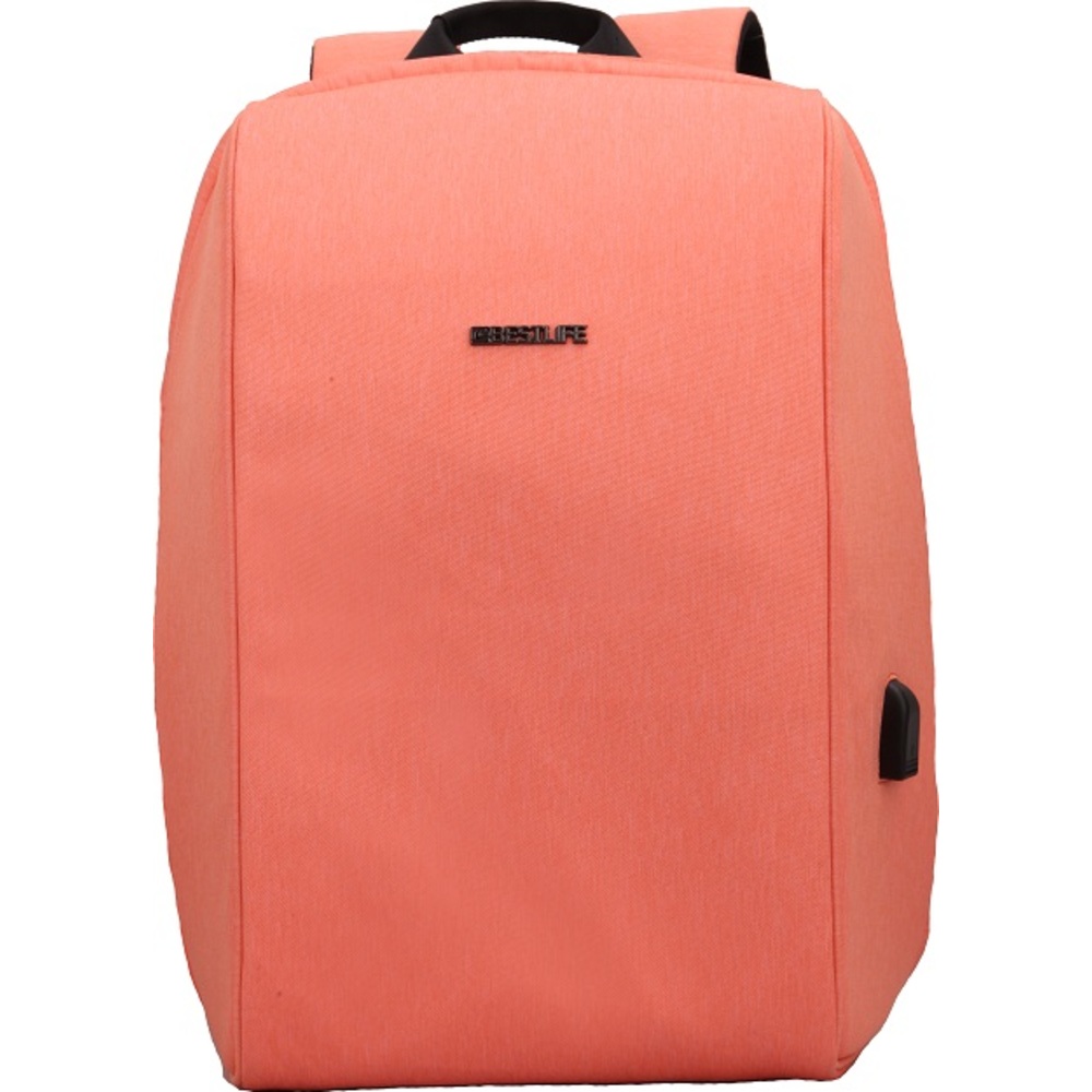 Rucsac BESTLIFE Travel Safe - roz - laptop 16 inch, charge pentru USB si TypeC conectori