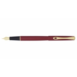 Stilou DIPLOMAT Traveller, cu penita M, din otel inoxidabil - dark red gold