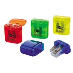 Ascutitoare plastic dubla cu container 24 buc/cutie