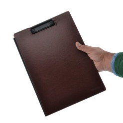 Clipboard dublu A4 PREMIUM imitatie piele culoare MARO