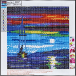 KIT mozaic cu pietre acrilice dimensiune 30x30cm model CALEA LACTEE