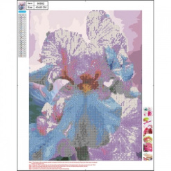 KIT mozaic cu pietre acrilice dimensiune 40x50cm model FLOARE DE IRIS