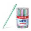 Pix cu capac NEO PASTEL mina ALBASTRU 0,7mm 60buc/borcan
