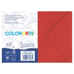 Alternative view of Plic color pentru invitatie Colorarte Fantasia, rosu, 90g/mp, 120x180mm, set 25 buc