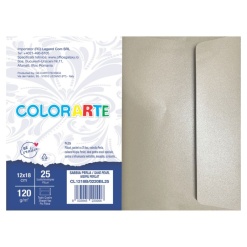 Alternative view of Plic color pentru invitatie Colorarte Perla, nisipiu perlat, 120g/mp, 120x180mm, set 25 buc
