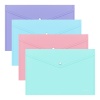 Plic plastic A4 DIAGONAL PASTEL cu buton