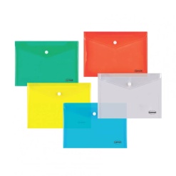 Plic plastic A5 cu buton clapa in V 12 buc/set