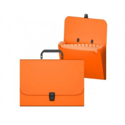 Servieta A4 12 compartimente culoare Portocaliu neon