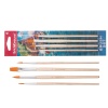 Set 4 pensule varf rotund si tesit nr 2, 3, 5, 8 pentru acuarele