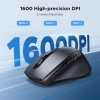 MOUSE Ugreen, "M511" PC sau NB, wireless 2.4GHz, optic, 3/1 butoane/scroll, 1600 dpi, necesita baterii 2 x AAA nu sunt incluse,  negru "45012" (timbru verde 0.18 lei) - 6941876240128 - imagine 2