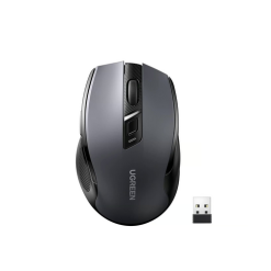 MOUSE Ugreen, "MU006" PC sau NB, wireless 2.4GHz + Bluetooth, optic, 5/1 butoane/scroll, 4000 dpi, negru "90855" (timbru verde 0.18 lei) - 6957303898558