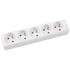 Prelungitor cu 5 prize, cablu 3 metri, Office Products - alb