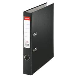 BIBLIORAFT PLASTIFIAT 5CM NEGRU ECONOMY ESSELTE