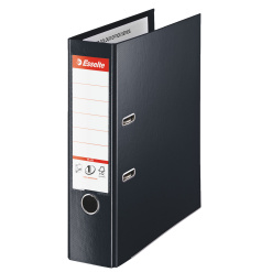 BIBLIORAFT PLASTIFIAT INT-EXT 8CM NEGRU JUMBO PLUS ESSELTE