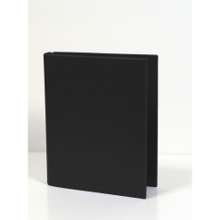 Caiet mecanic A5, plastifiat PVC, 2 inele - D25mm, AURORA - negru