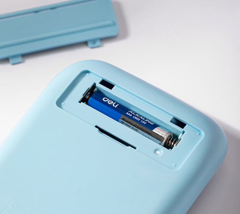 CALCULATOR BIROU 10DIG TASTE MULTICOLORE ALBASTRU DELI - imagine 4