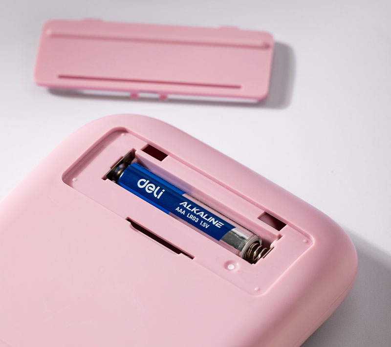 CALCULATOR BIROU 10DIG TASTE MULTICOLORE ROZ DELI - imagine 4