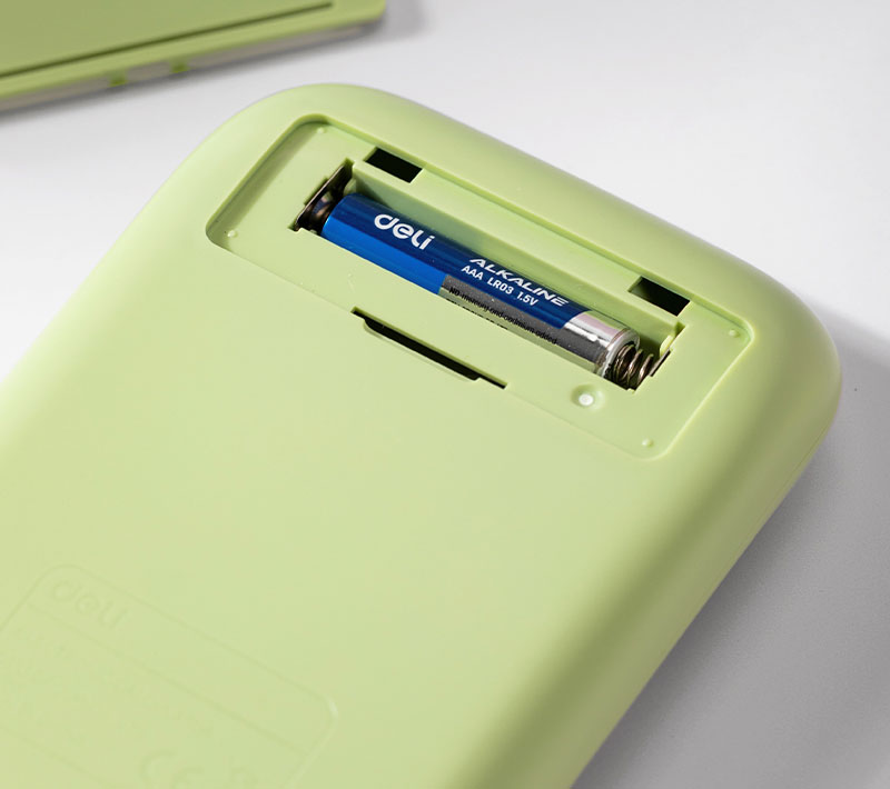 CALCULATOR BIROU 10DIG TASTE MULTICOLORE VERDE DELI - imagine 4