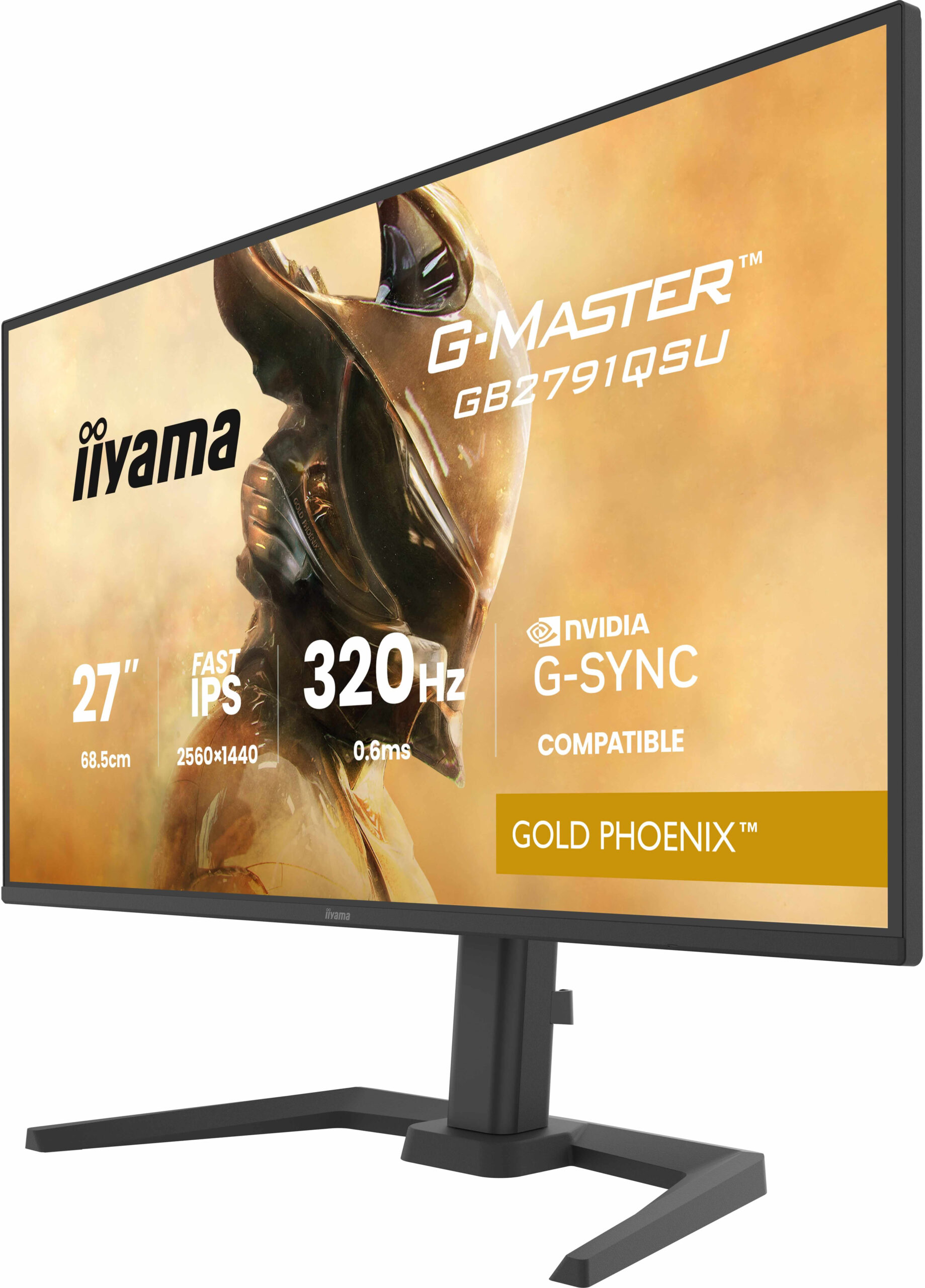 IIYAMA Monitor LED GB2791QSU-B1 G-MASTER 27" Fast IPS, 2560x1440 320Hz, 16:9, 350cd, 0.6ms, HDMI, DP, USB HUB, Full Ergo "GB2791QSU-B1" (timbru verde 7 lei) - imagine 7
