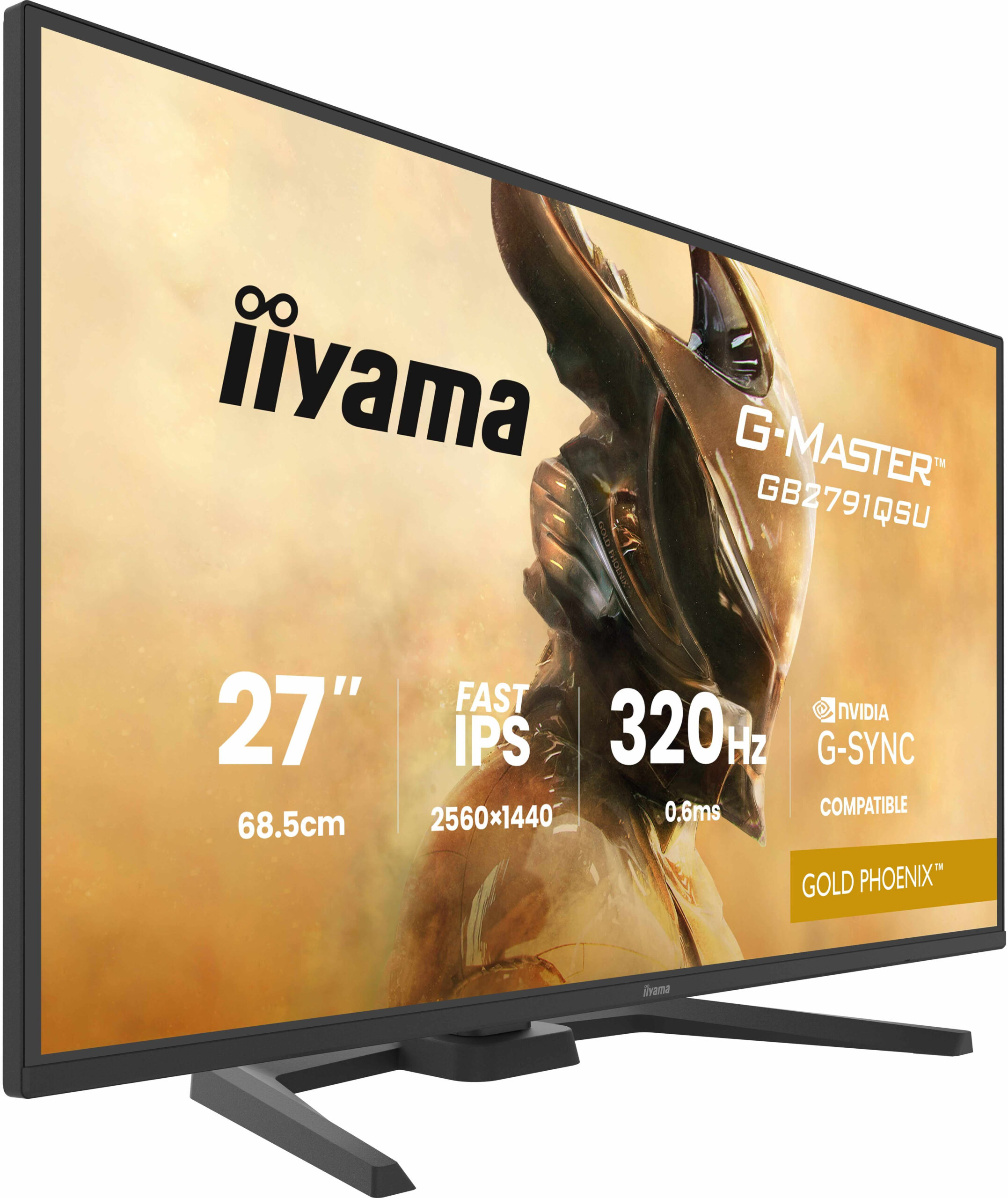 IIYAMA Monitor LED GB2791QSU-B1 G-MASTER 27" Fast IPS, 2560x1440 320Hz, 16:9, 350cd, 0.6ms, HDMI, DP, USB HUB, Full Ergo "GB2791QSU-B1" (timbru verde 7 lei) - imagine 4