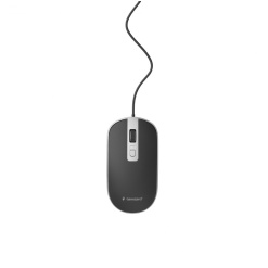 MOUSE GEMBIRD, PC sau NB, cu fir, USB, optic, 1200 dpi, butoane/scroll 4/1, cablu 1.35m, negru-argintiu, "MUS-4B-06-BS" (timbru verde 0.18 lei)