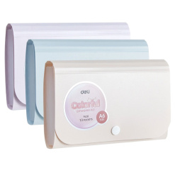 MAPA PLASTIC A6 12 SEPARATOARE PASTEL DELI