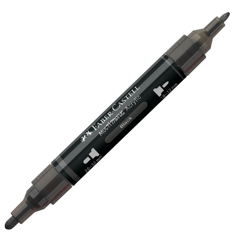 MARKER ACRILIC MULTIMARK CUL. 199 NEGRU FABER-CASTELL