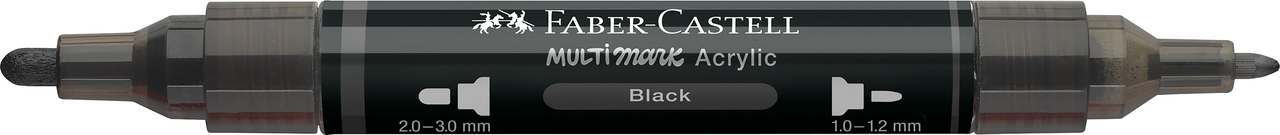 MARKER ACRILIC MULTIMARK CUL. 199 NEGRU FABER-CASTELL - imagine 2